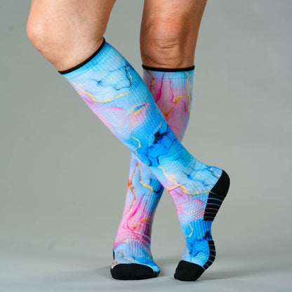 Pastel Marble Compression Socks