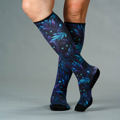 Mysterious Kitty Compression Socks