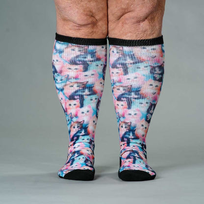 Flower Cats EasyStretch™ Socks