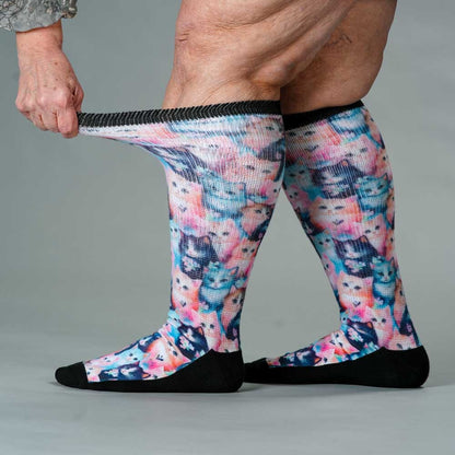 Flower Cats EasyStretch™ Socks