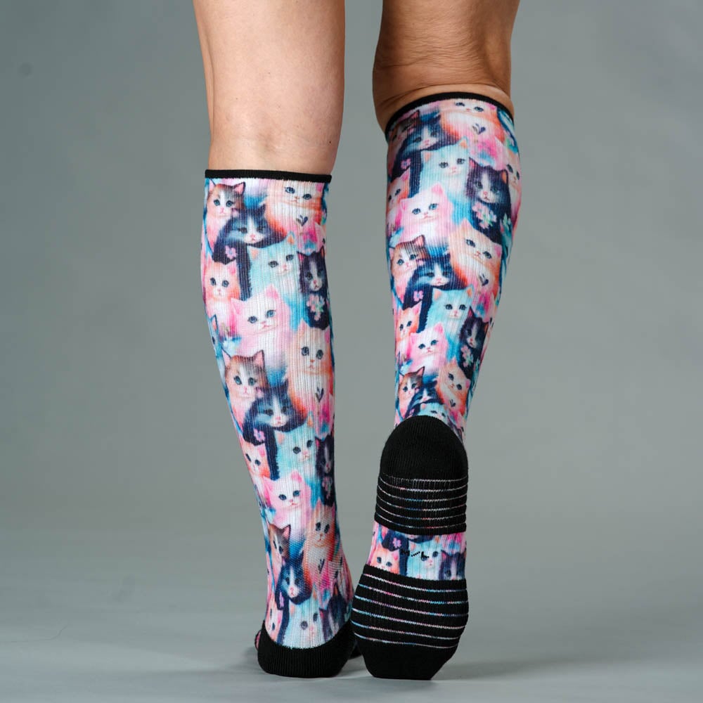 Flower Cats Compression Socks