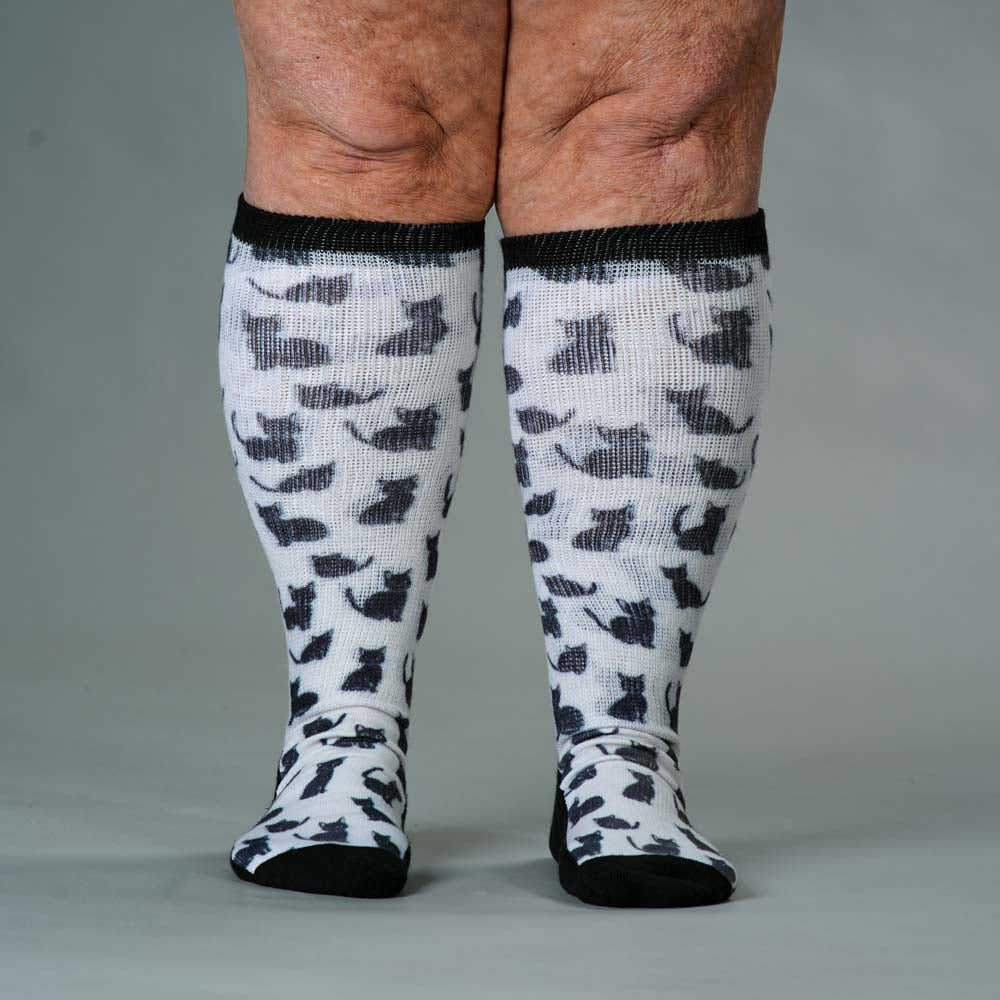 Black Meows EasyStretch™ Socks