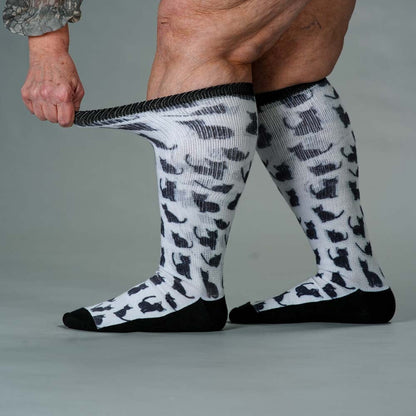 Black Meows EasyStretch™ Socks