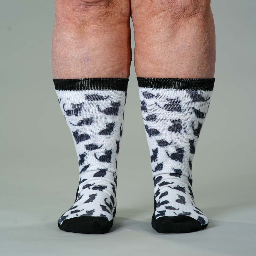 Black Meows EasyStretch™ Socks