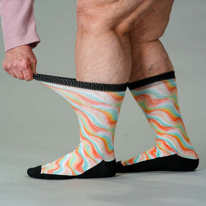 Pastel Waves EasyStretch™ Socks