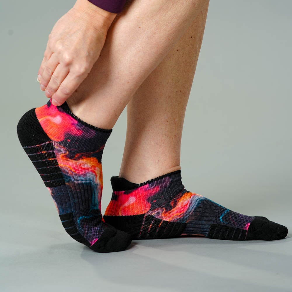Midnight Lava Ankle Compression Socks