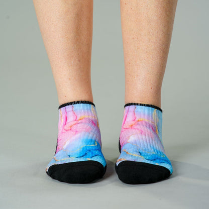 Pastel Marble Ankle Compression Socks