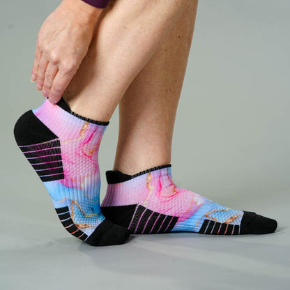 Pastel Marble Ankle Compression Socks