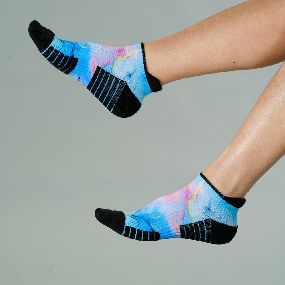 Pastel Marble Ankle Compression Socks