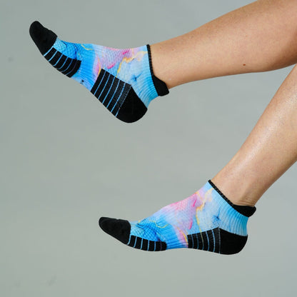 Pastel Marble Ankle Compression Socks