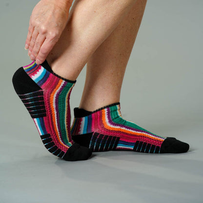 Fiesta Stripes Ankle Compression Socks