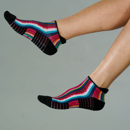 Fiesta Stripes Ankle Compression Socks