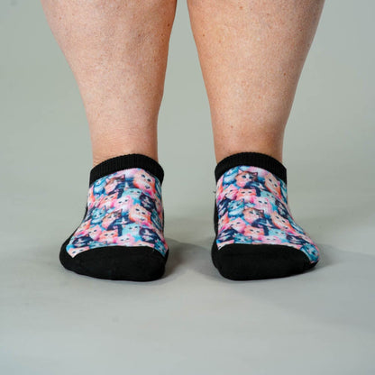 Flower Cats Ankle Socks