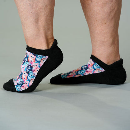 Flower Cats Ankle Socks