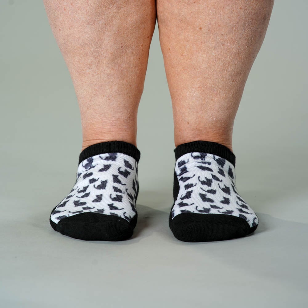Black Meows Ankle Socks