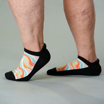 Pastel Waves Ankle Socks