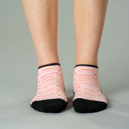 Peach Party Ankle Compression Socks