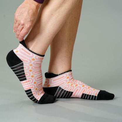Peach Party Ankle Compression Socks