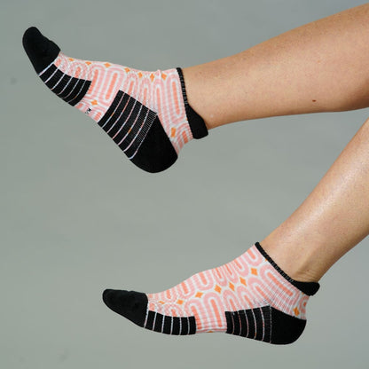 Peach Party Ankle Compression Socks