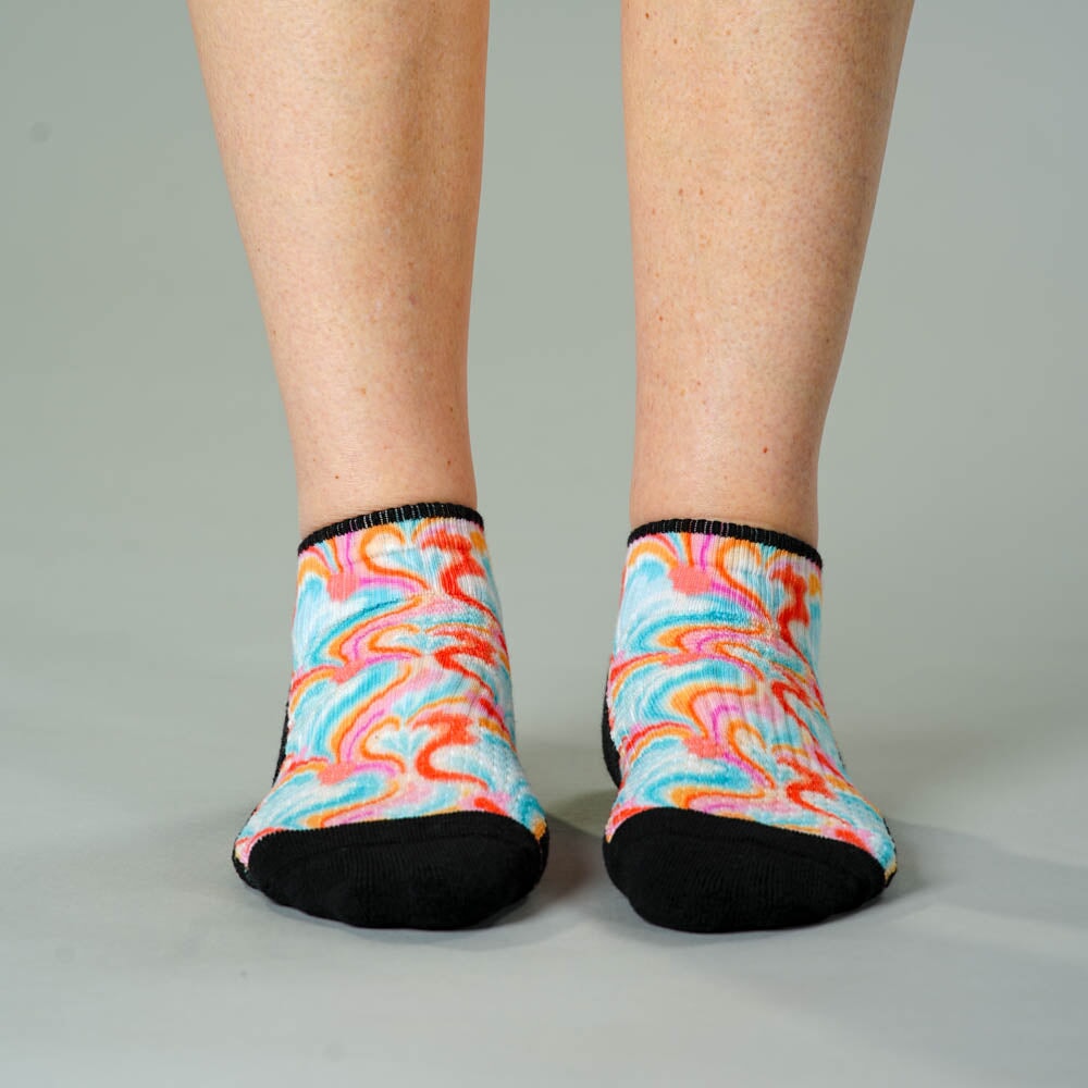 Spring Swirls  Ankle Compression Socks