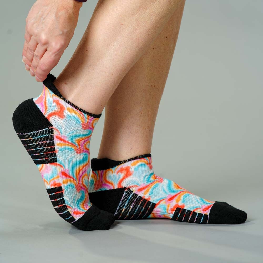 Spring Swirls  Ankle Compression Socks