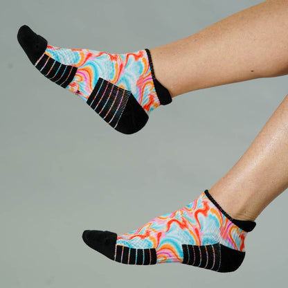Spring Swirls  Ankle Compression Socks
