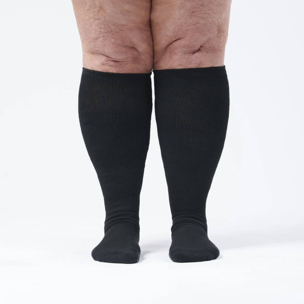 Black EasyStretch™ Gripper Socks