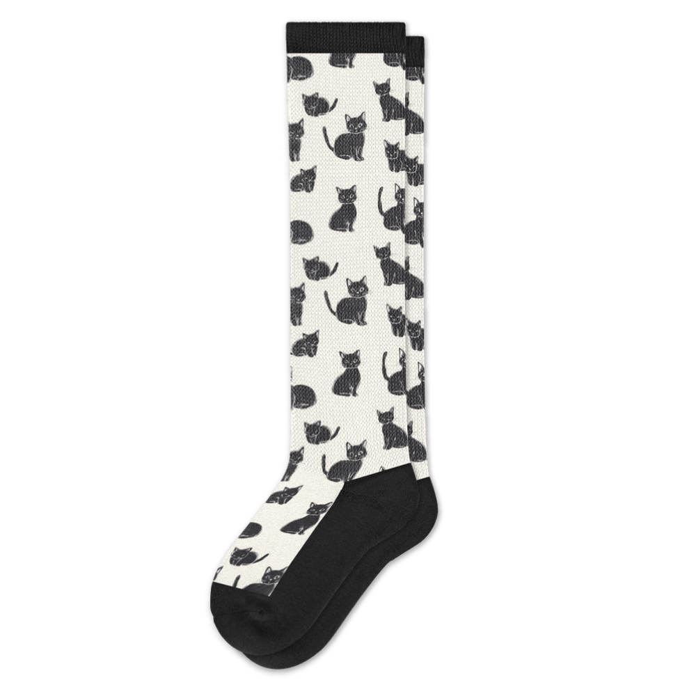 Black Meows EasyStretch™ Socks