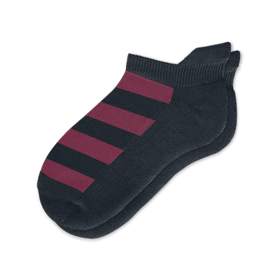 Black Red Ankle Socks