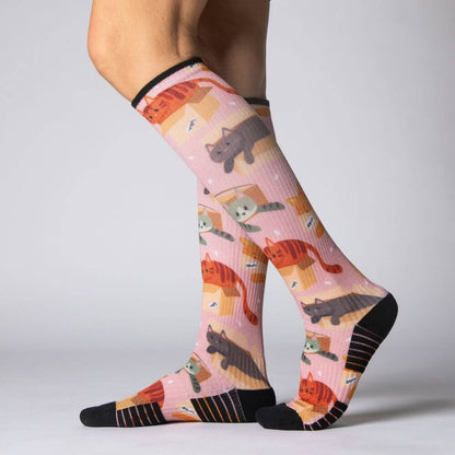 Cats in Boxes Compression Socks