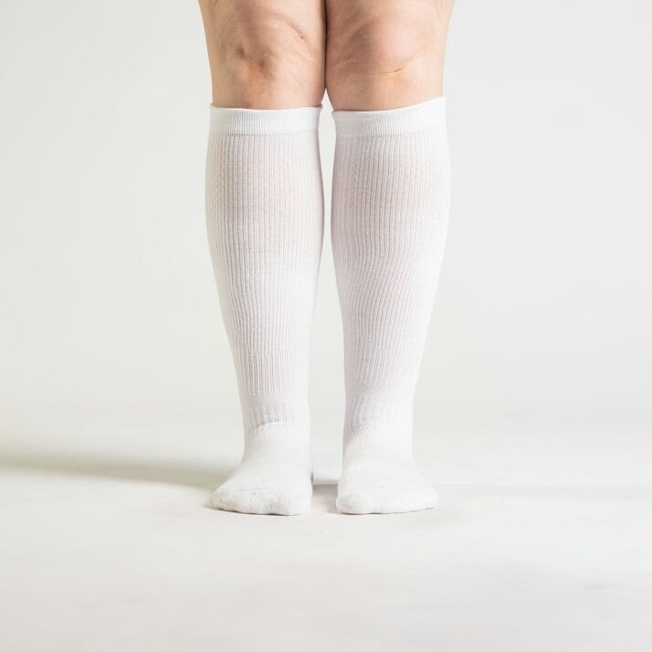 White Compression Socks