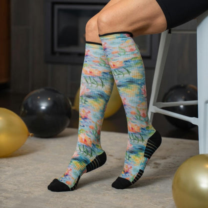 Pastel Pond Compression Socks
