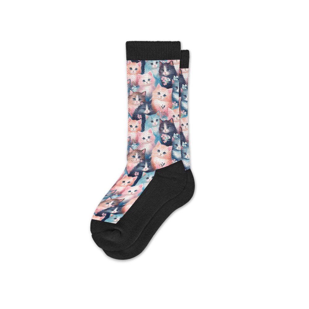 Flower Cats EasyStretch™ Socks