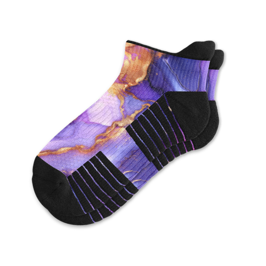 Golden Lavender Ankle Compression Socks