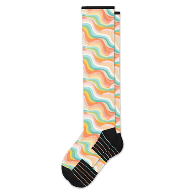 Pastel Waves Compression Socks