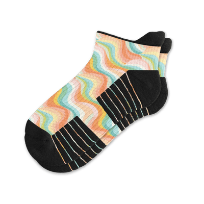Pastel Waves Ankle Compression Socks