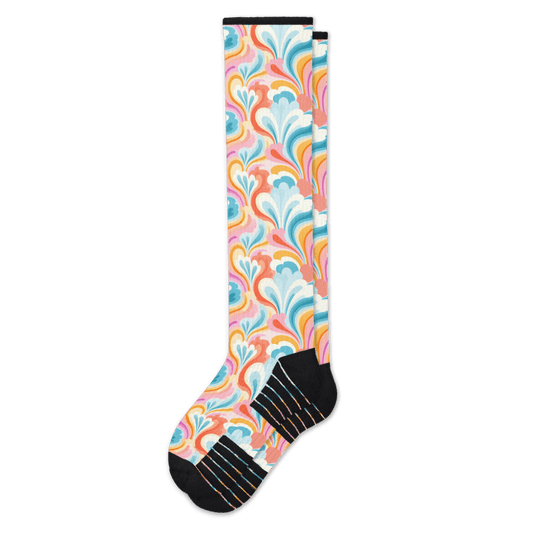 Spring Swirls Compression Socks