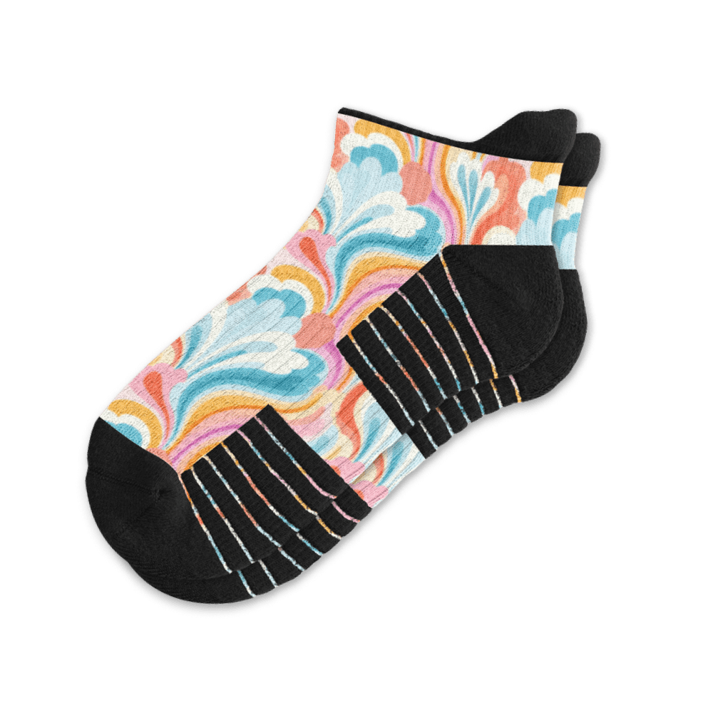 Spring Swirls  Ankle Compression Socks